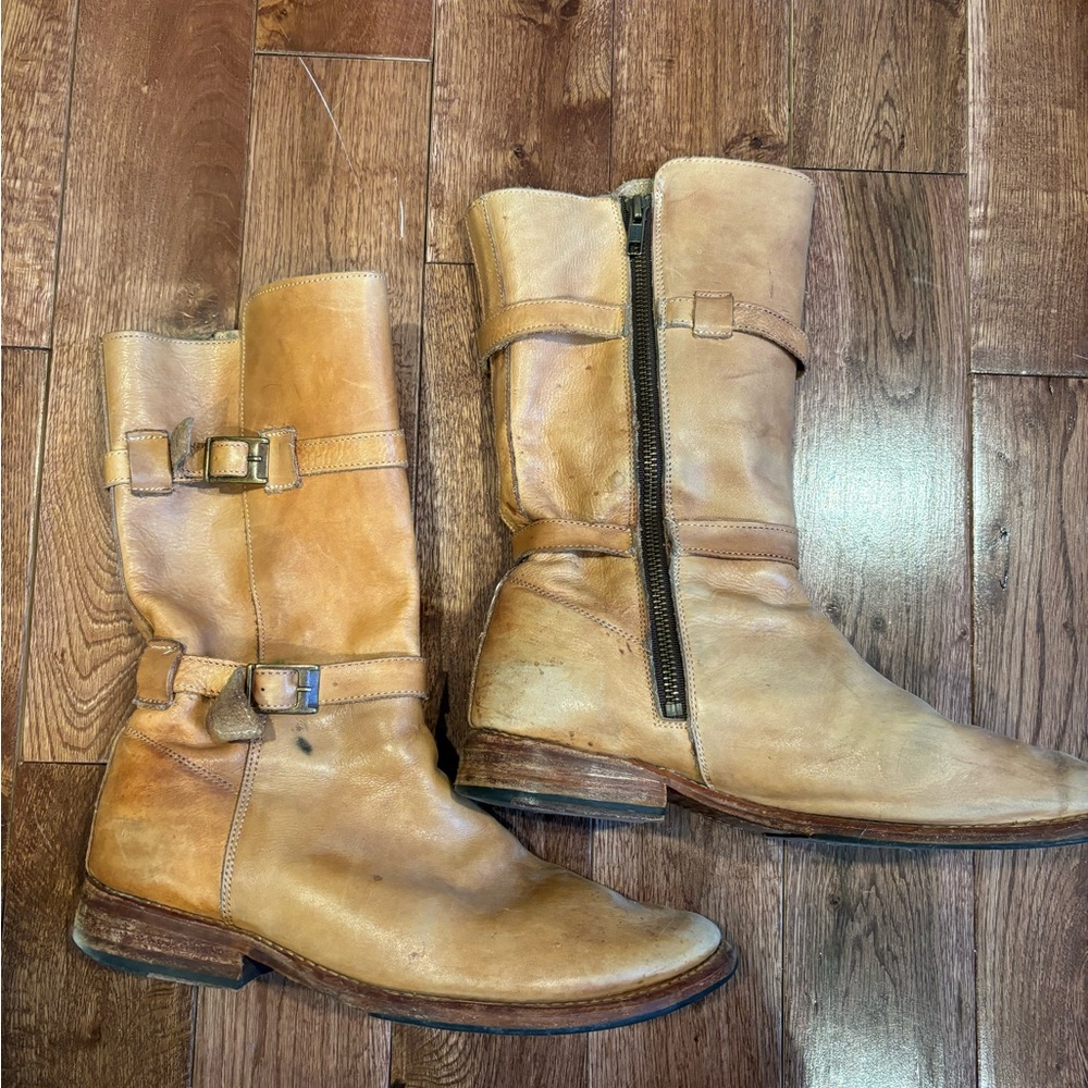 Bed Stu Handmade Leather Boots, Size 9